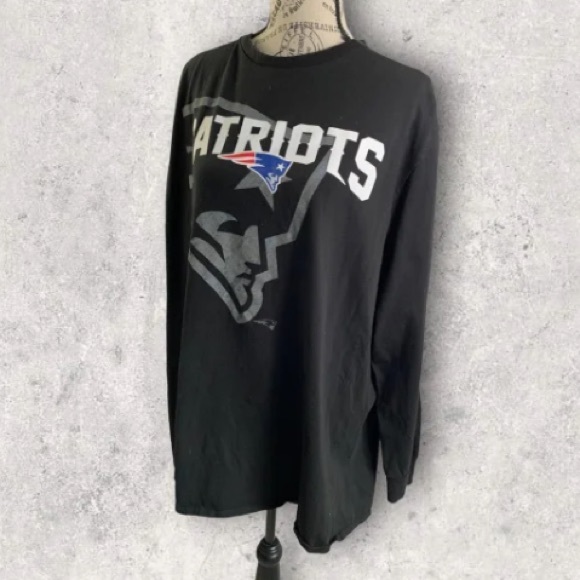 NFL apparel New England Patriots Black Long Sleeve T-Shirt Men’s 2X - Picture 4 of 10